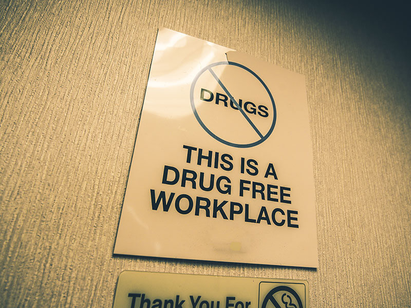 drug-free workplace sign